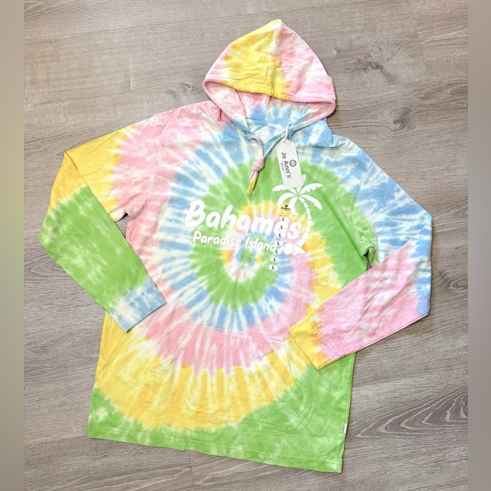•JOANN’S• TIE DYE HOODED LONG SLEEVE